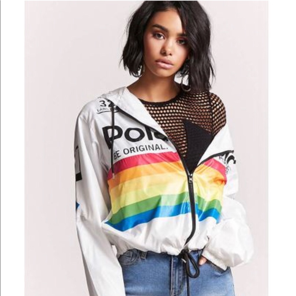 Drawstring Polaroid jacket by Forever 21